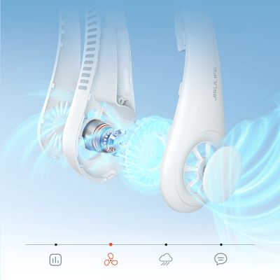 6. Jisulife Nackenventilator 3 4000mAh Tragbarer Nackenventilator - Grau