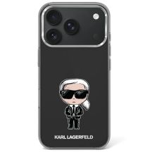 Karl Lagerfeld IML Ikonik Sketch Print MagSafe Hülle für iPhone 17 Pro / 18 Pro - Schwarz