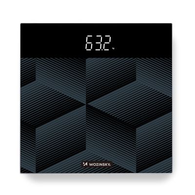 2. Wozinsky WAL-180 Badezimmerwaage bis 180 kg, präzise - Schwarz