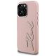 2. Karl Lagerfeld FW iPhone 16 Pro Max Hülle mit genarbtem Logo – Pink