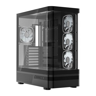 6. MODECOM VOLCANO AQ 100 ARGB MIDI SCHWARZES GEHÄUSE