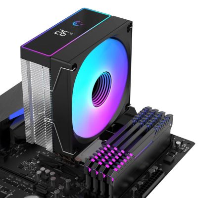 2. RAMPAGE CPU-KÜHLER OCTAGON B70 120 MM ARGB TEMPERATURANZEIGE SCHWARZ