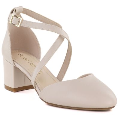 Beige Sergio Leone SK824 Damensandalen mit Riemen