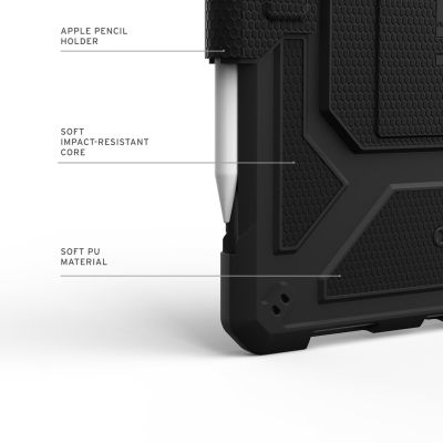 2. UAG Metropolis Tact Armr - Schutzhülle mit Halterung für Apple Pencil für iPad 10,9" 10. Generation / 11" (A16) (schwarz)