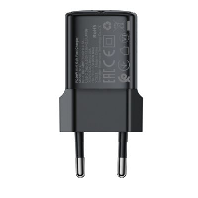 3. Acefast A117 GaN PD 20W USB-C Wandladegerät - Schwarz