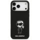 3. Karl Lagerfeld Silikonhülle mit Karl-Skizze und Logo (MagSafe) für iPhone 17 Pro Max – Schwarz