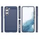 4. Carbon Case für Samsung Galaxy S23+ flexible Silikon-Carbon-Hülle blau