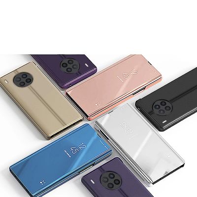 5. Clear View Case Hülle für Huawei Nova 8i Hülle mit Klappe schwarz