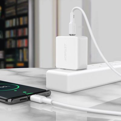 7. Acefast C2-03-CC USB-C – USB-C PD QC-Kabel 60 W 3 A 480 Mbit/s 1,2 m – Weiß