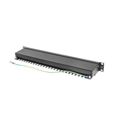 3. Patchpanel Lanberg PPS5-1024-B (1U; Kat. 5e; 24xRJ-45)