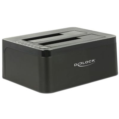 DeLOCK 62661 Festplatten-Dockingstation USB 3.2 Gen 1 (3.1 Gen 1) Typ-B Schwarz