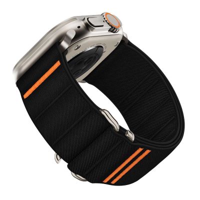 2. Tech-Protect Nylon Slip Strap für Apple Watch 44 / 45 / 46 / 49 mm - Schwarz