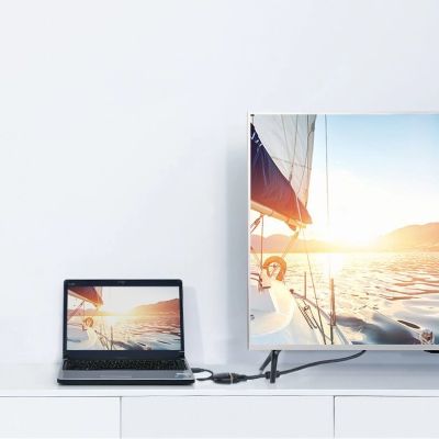 15. Ugreen Kabel Kabeladapter unidirektionaler Adapter mit HDMI (männlich) auf VGA (weiblich) FHD schwarz (MM105 40253)