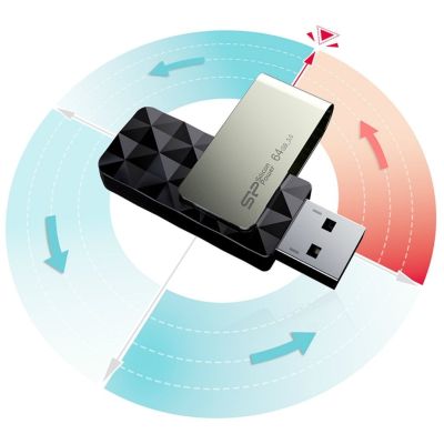 5. Pendrive Silicon Power Blaze B30 64GB USB 3.1 schwarz (SP064GBUF3B30V1K)
