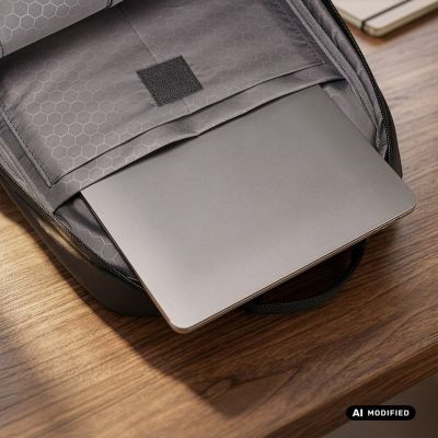 4. NANORS Laptop-Rucksack, 15,6", Schwarz, 41 x 29 x 4 cm, Wasserdicht RS202 B