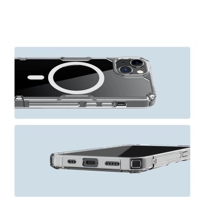 19. Nillkin Nature Pro Magnetische Hülle für iPhone 14 Plus, magnetische MagSafe-Abdeckung, transparent