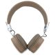 3. Guess Bluetooth-On-Ear-Kopfhörer ENC GUBH70PGTSPSW braun/braun, genarbte klassische runde Form