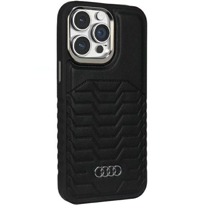 6. Audi Kunstlederhülle mit MagSafe für iPhone 15 Pro – schwarz