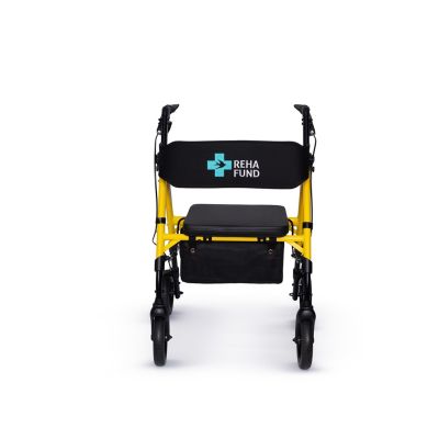 3. Vierrädriger Rollator Marseille, gelb RF-617/Ż REHAFUND