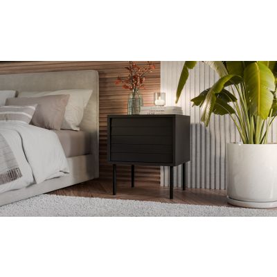 2. Nachttisch 2-teilig CORTINA 45x40x51 schwarz