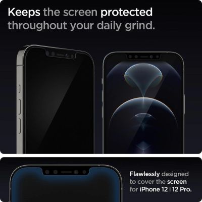 4. Spigen Glas.tR EZ Fit gehärtetes Glas für iPhone 12 / iPhone 12 Pro - 2 Stk.