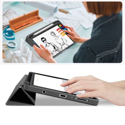 13. Tech-Protect SC Pen Canvas Case für Samsung Galaxy Tab A9 / A11 8.7 X110 / X115 / X133 / X135 - Grau