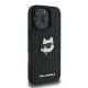 4. Karl Lagerfeld Monogram Choupette Head Pin Hülle für iPhone 16 Pro – Schwarz