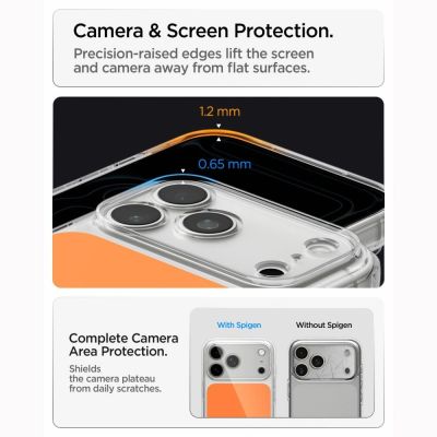 12. Spigen Ultra Hybrid MagSafe Hülle für iPhone 18 Pro / 17 Pro – Orange