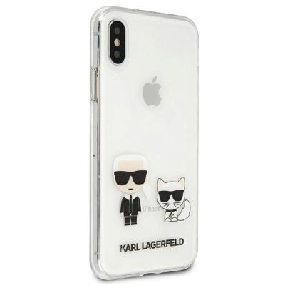 4. Karl Lagerfeld Karl & Choupette iPhone Xs Max Hülle - Transparent