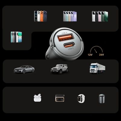 7. Autoladegerät ORICO MiniRing PRO 45 W 1A1C PD Fast Car Charger