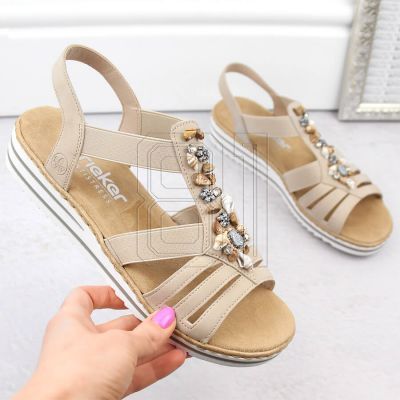 27. Comfortable Rieker W RKR680 beige sandals