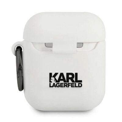2. Karl Lagerfeld Silikon-Schutzhülle für AirPods 1/2 - Weiß