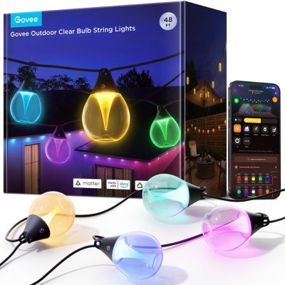 Govee H7025 RGBICW Lichterkette für den Außenbereich, 14,63 m, 2,4-GHz-WLAN + Bluetooth