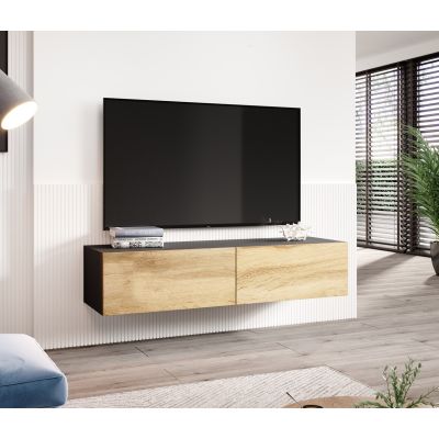 3. TV-Schrank VIGO '140' 30/140/40 schwarz/wotan Eiche