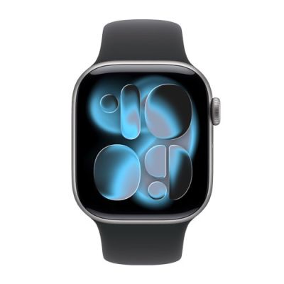 3. Apple Watch Series 11 GPS + Cellular 42mm Space Grau Aluminiumgehäuse mit schwarzem Sportarmband - S/M (MF8A4ZR/A)
