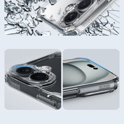 12. Nillkin Nature Pro Case für iPhone 16 – transparent und weiß