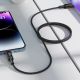 6. Acefast C7-03 USB-C USB-C 100 W 1,2 m Kabel mit Display – Schwarz