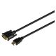2. SAVIO HDMI-KABEL 19-PIN STECKER - DVI 18+1 STECKER 1,8 M SCHWARZ GOLDENE ANSCHLÜSSE CL-212