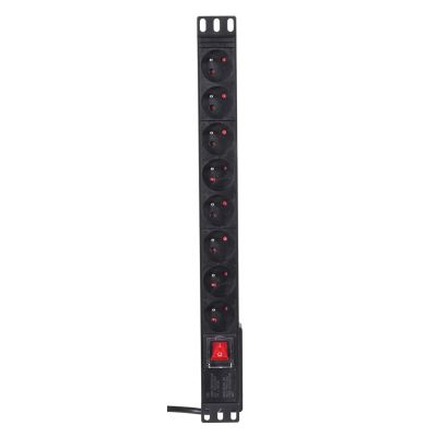 4. A-LAN PZ081U Steckdosenleiste (8 x UTE; 16 A (3680 W); 1,8 m; schwarz)