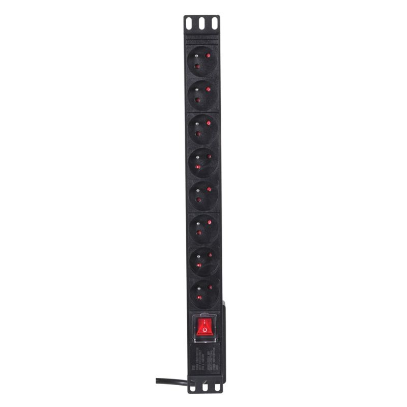 4. A-LAN PZ081U Steckdosenleiste (8 x UTE; 16 A (3680 W); 1,8 m; schwarz)