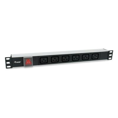 7. Equip 333319 PDU Stromverteilungseinheit 6 x Netzwerkdosen 1U Schwarz