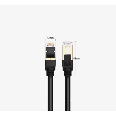 15. Ugreen Cable Ethernet-Patchkabel RJ45 Cat 7 STP LAN 10 Gbit/s 2 m schwarz (11269)