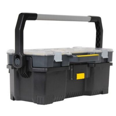2. Stanley 1-97-514 Werkzeugkasten, Schwarz, Transparent