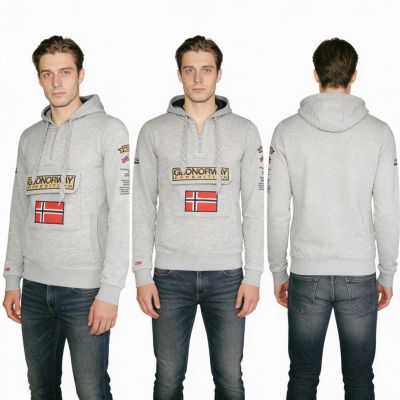 5. Geographical Norway Gymclass EO DB 100 M Sweatshirt WU6620H/GNO-Blended Gray