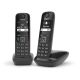 7. Gigaset AS690 Duo Analog/DECT-Telefon mit Anrufernamen- und ID-Anzeige, Schwarz