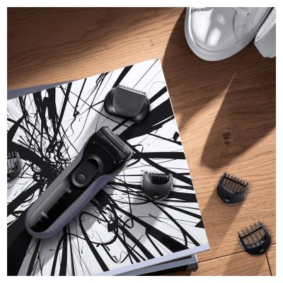9. Braun 3000BT Akku 5 7mm Nass- und Trockenbürste Schwarz, Grau