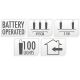 3. Batteriebetriebene Lichterkette mit 100 LEDs, superwarmweiß