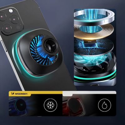 4. Wozinsky WCT5-Q6S2Y Autohalterung mit Qi/MagSafe 15W induktivem Ladegerät für Lüftungsgitter mit Ventilator - Schwarz