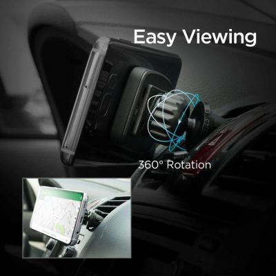 4. Spigen H12 Telefonhalter für die Lüftungsöffnung im Auto, magnetisch – Schwarz