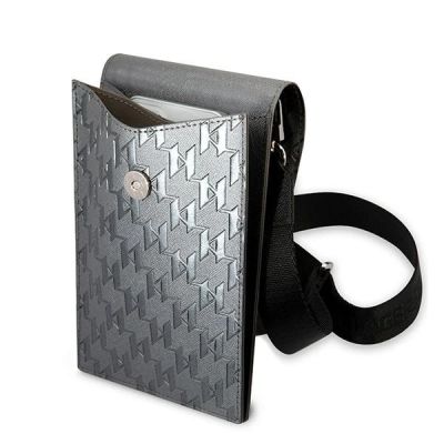 4. Karl Lagerfeld Ikonik Karl Monogram Patch Tasche – Silber